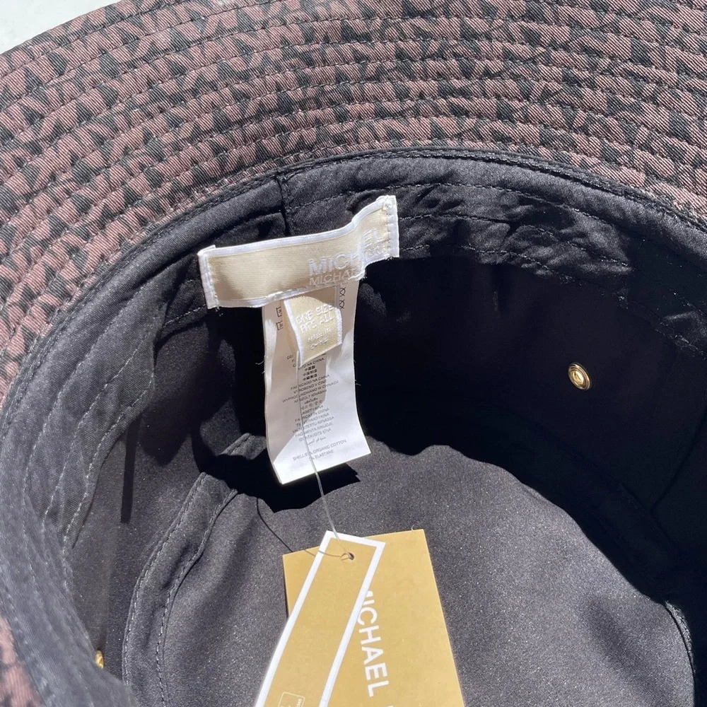 (new+tag) Michael Kors bucket hat MK monogram brown black one size fits all (OS) - Picture 7 of 7
